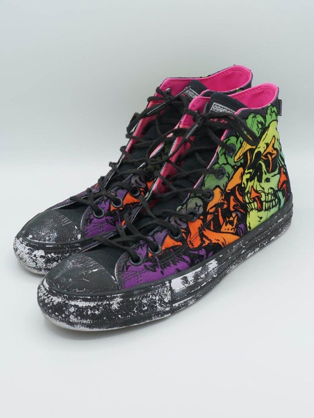 Converse Chuck Taylor All Star Pro High Top Rainbow Skull Sneakers Men's Size 8